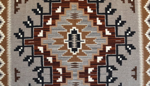 Two Grey Hills Navajo Rug : Elsie Bia : Churro 1733 : 36" x 48"