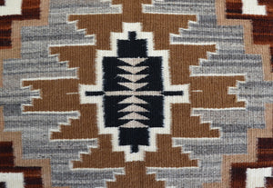 Two Grey Hills Navajo Rug : Elsie Bia : Churro 1733 : 36" x 48"