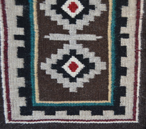 Crystal Design Navajo Rug : Malinda Nez :  Churro 1736 : 11.5" x 14"
