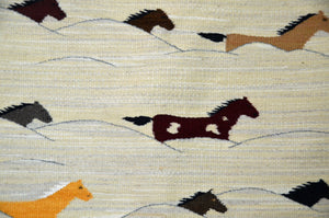 Pictorial Navajo Weaving : GH : Churro 1743 : 29" x 39" (2'5" x 3'3")\