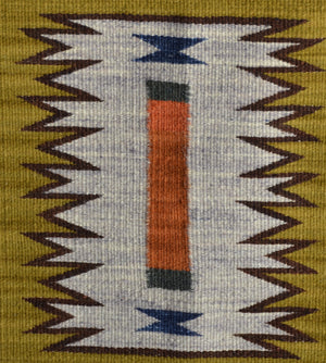 Storm Pattern Navajo Rug : Elsie Bia : Churro 1744 : 50.5" x 72" (4'2.5" x 6")
