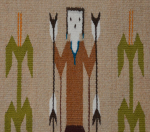 Yei Navajo Weaving : GH : Churro 1745 : 20" x 31" (1'8" x 2'7")