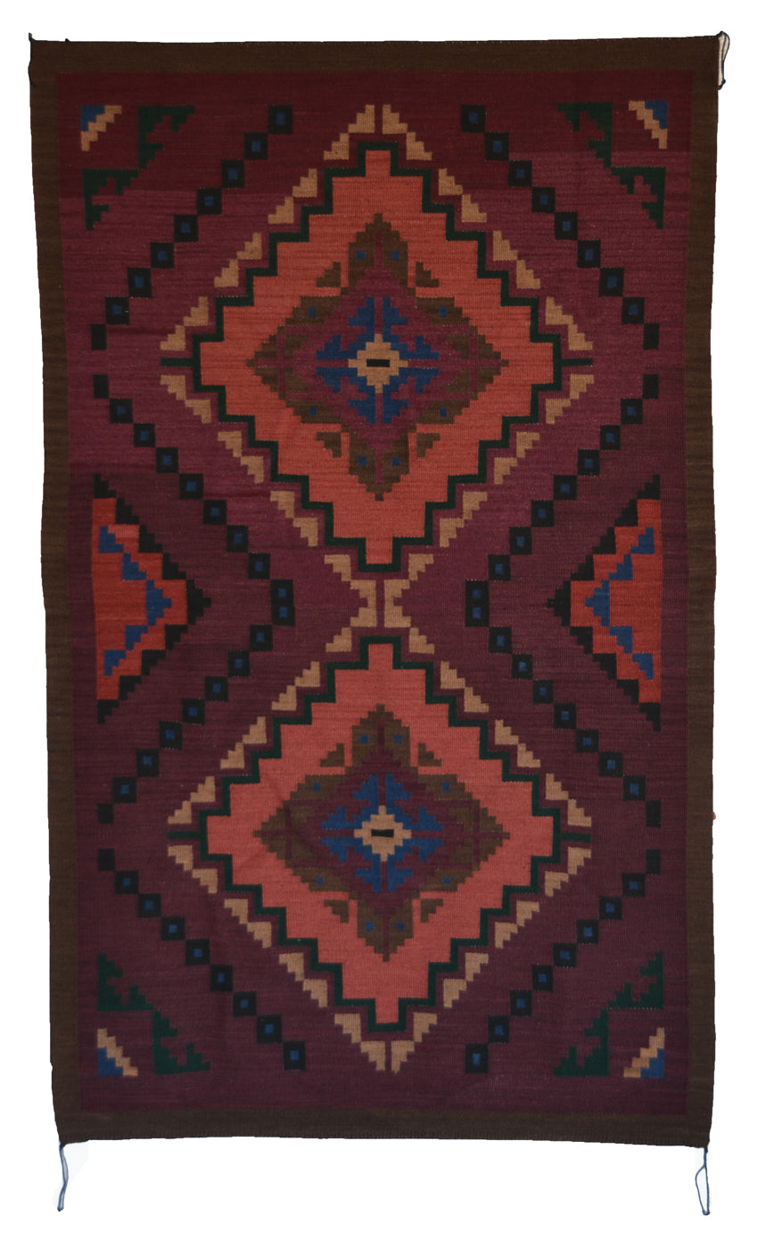 Crystal : Navajo Rug : Geraldine Phillips : Churro 1758 : 44" x 71" (3'8" x 5'11")