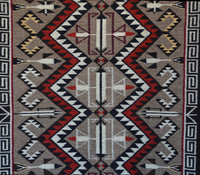Red Mesa / Teec Nos Pos Runner : Navajo Rug : Marion Nez : Churro 1760 : 25" x 60" (2'1" x 5'), view 3