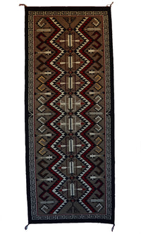Red Mesa / Teec Nos Pos Runner : Navajo Rug : Marion Nez : Churro 1760 : 25" x 60" (2'1" x 5'), view 1