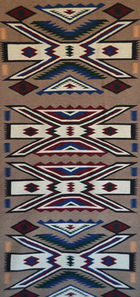 Crystal Pictorial  : Navajo Rug : Geraldine Phillips : Churro 1774 : 35" x 72" (2'11" x 6'), view 2