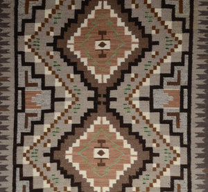 Two Grey Hill Navajo Rug : Gloria Bia : Churro 1778 : 29" x 34" (2'5" x 2'10")