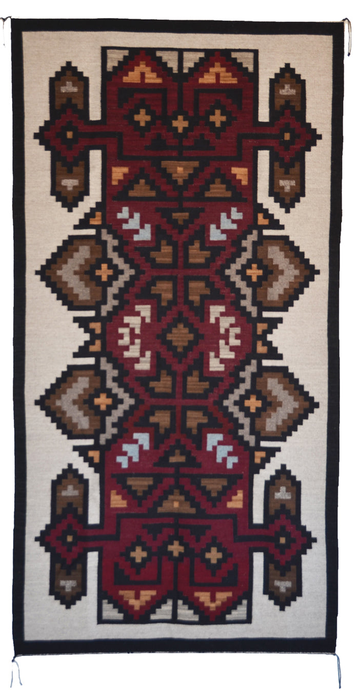 Crystal : Navajo Rug : Geraldine Phillips : Churro 1781 : 44" x 83" (3'8" x 6'11")