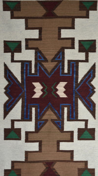 Crystal : Navajo Rug : Frances Begay : Churro 1794 :  40" x 60" (3'4" x 5'), view 2
