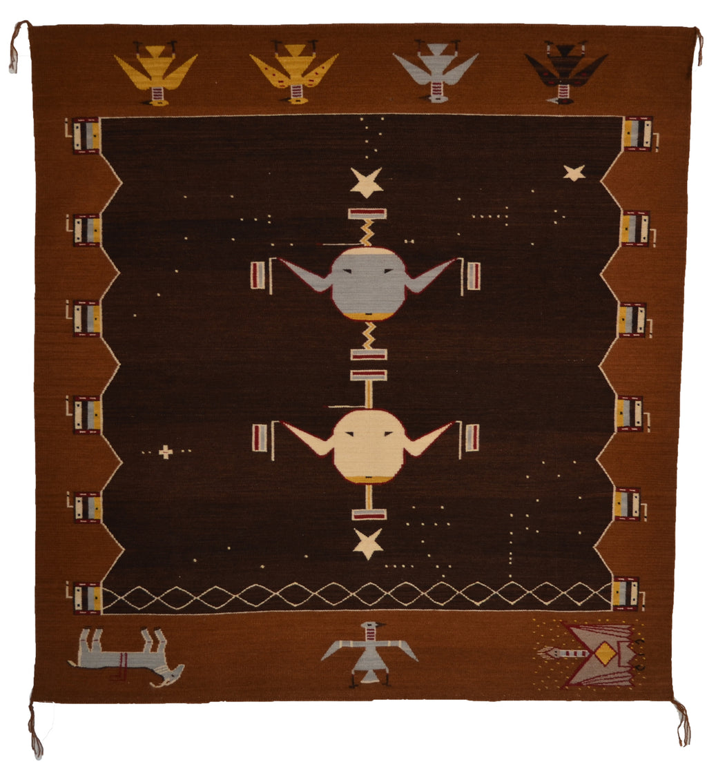 Navajo sand painting the night sky rug.