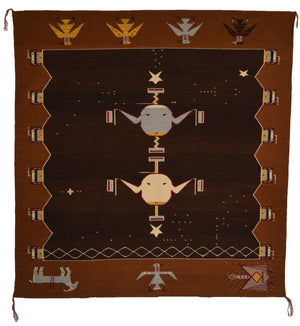 Navajo sand painting the night sky rug.