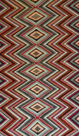 Red Mesa / Teec Nos Pos Navajo Weaving : Historic : GHT 214 : 54" x 74" (4'6" x 6'2")