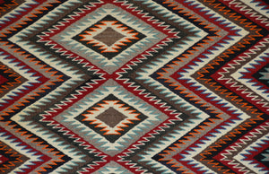 Red Mesa / Teec Nos Pos Navajo Weaving : Historic : GHT 214 : 54" x 74" (4'6" x 6'2")