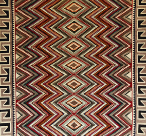 Red Mesa / Teec Nos Pos Navajo Weaving : Historic : GHT 214 : 54" x 74" (4'6" x 6'2")