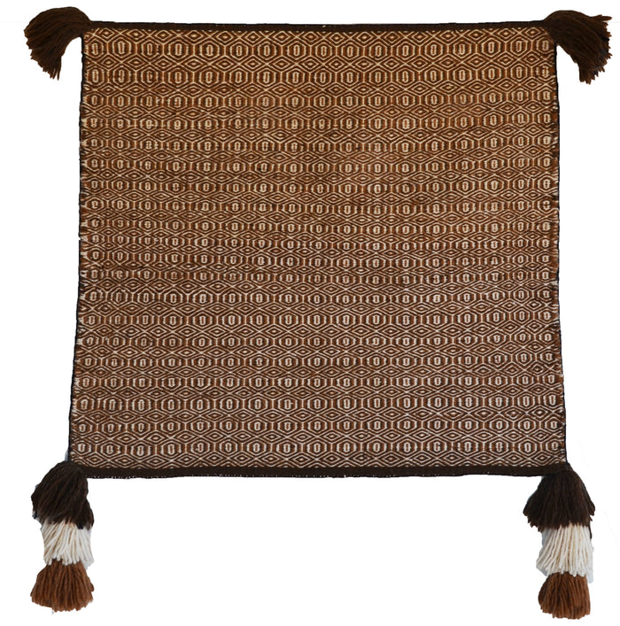 Fancy Twill Single Saddle Blanket :  Navajo : SG 47 :  31" x 28" (2'7" x 2'4")