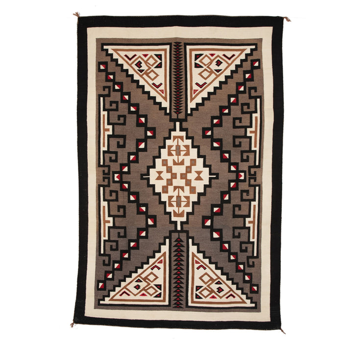 Two Grey Hill  Navajo Weaving : Historic : GHT 2097 : 94″ x 63″ (7'10" x 5'3")