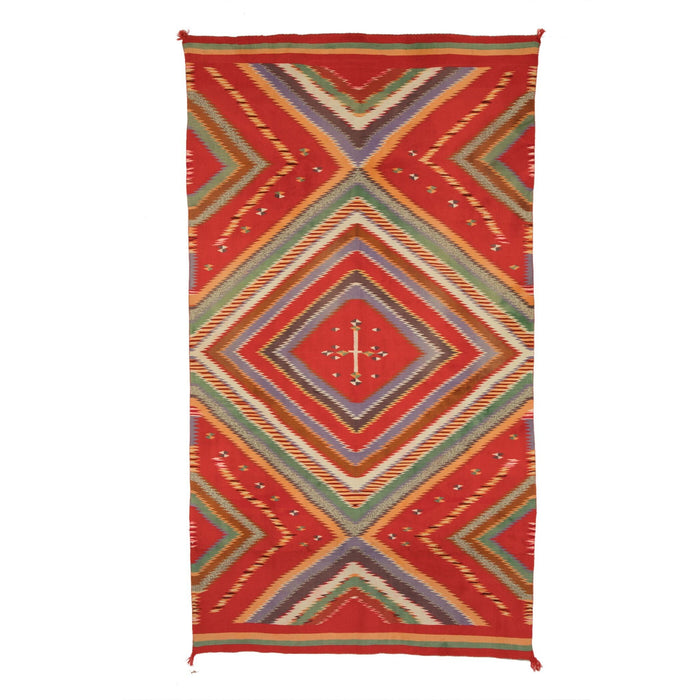 Serape - Rio Grande Saltillo Style : Native American Textile: Antique : PC 35 : 53" x 95" (4'5" x 7'11")