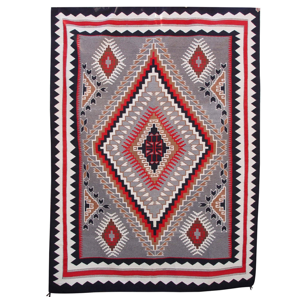 Ganado - Klagetoh Large Navajo Weaving : Nora Bitsui : 2079: 7'2" x 9'7" - Getzwiller's Nizhoni Ranch Gallery