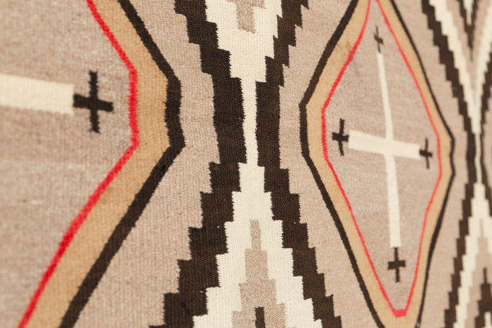 JB Moore Crystal  Navajo Weaving : Historic : PC 111 : 62" x 90" (5'2" x 7'6")