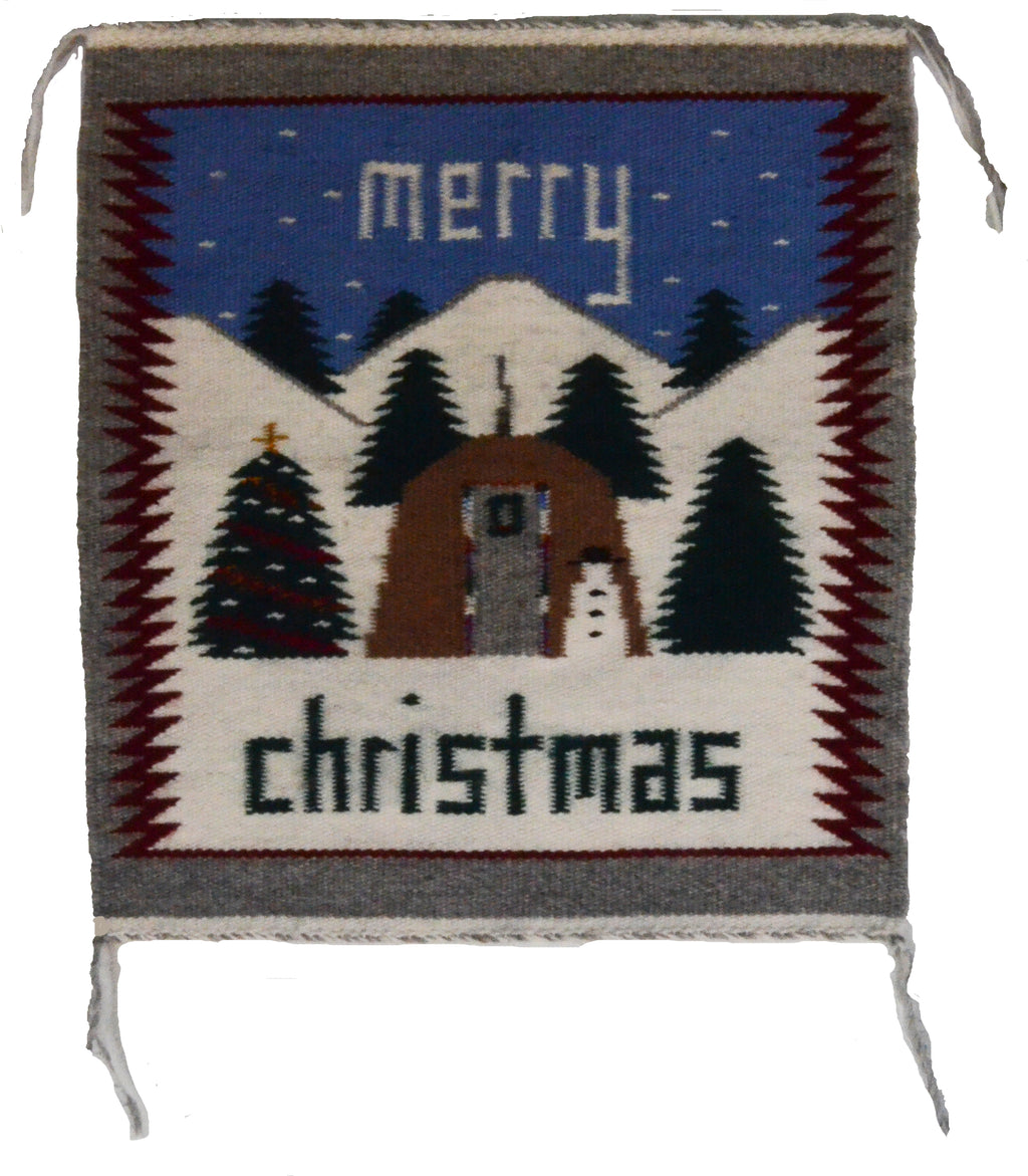 SOLD Christmas Pictorial Navajo Weaving : Ella Begay : 3327 - Getzwiller's Nizhoni Ranch Gallery