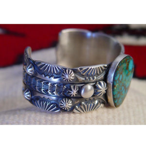 Native American Jewelry: Navajo : Turquoise Bracelet : Marc Antia : NAJ-25 - Getzwiller's Nizhoni Ranch Gallery