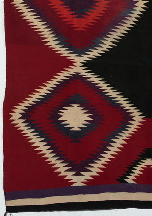 Germantown Serape Navajo Weaving : Historic : GHT 783 : 57" x 74" - Getzwiller's Nizhoni Ranch Gallery