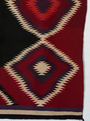 Germantown Serape Navajo Weaving : Historic : GHT 783 : 57" x 74" - Getzwiller's Nizhoni Ranch Gallery