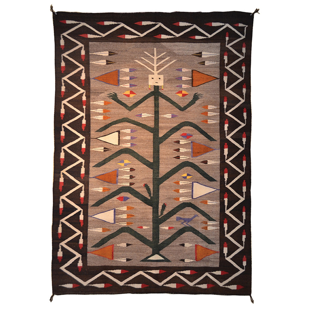 Yei Cornstalk Pictorial Navajo Weaving : Historic : GHT 2027  50" x 69" - Getzwiller's Nizhoni Ranch Gallery