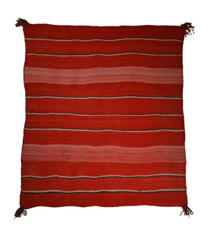 Double Saddle Blanket : Historic Navajo Weaving : PC 200 : 38" X 42" : (3'2" x 3'5")