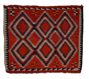 Navajo Saddle Blanket -Single : Historic : PC 207 : 33" x 29" - Getzwiller's Nizhoni Ranch Gallery