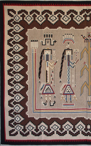 Sandpainting Navajo Weaving : Anita Tsosie : LB-1 - Getzwiller's Nizhoni Ranch Gallery