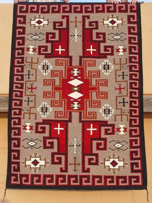 Klagetoh Navajo Weaving : Anita Bekay : Churro 1237 : 6' x 9'