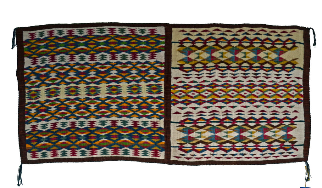 2 in 1 Navajo Rug: Kathy Marianito : Churro 1604 : 29" x 58" - Getzwiller's Nizhoni Ranch Gallery