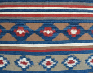 Chinle Silk Navajo Weaving : Lucy Marianito : Churro 1691 : 33.5" x 47"