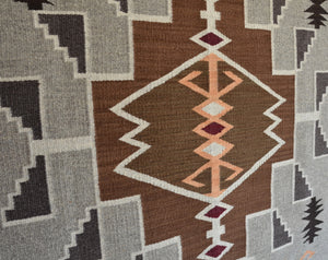 Crystal : Navajo Rug : Frances Begay : Churro 1701 : 51" x 44" (4'3" x 3'8")