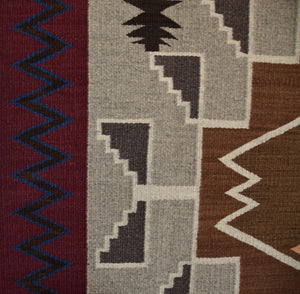 Crystal : Navajo Rug : Frances Begay : Churro 1701 : 51" x 44" (4'3" x 3'8")