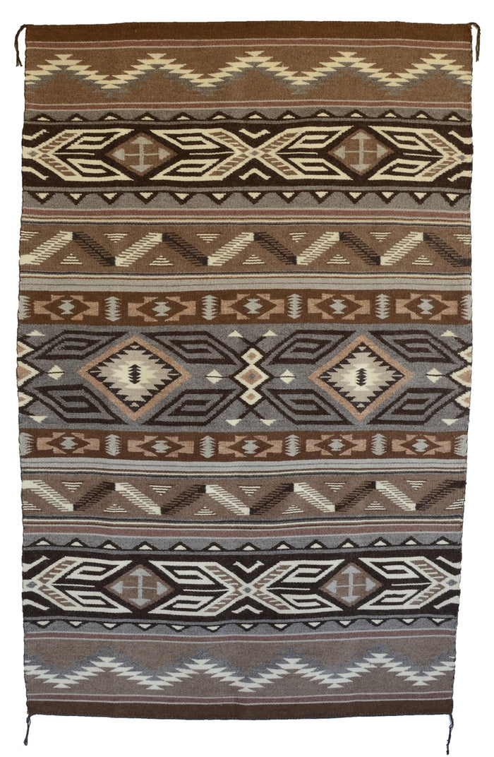 Chinle : Navajo Rug : Gloria Bia : Churro 1702 : 39" x 61" (3'3" x 5'1") - Award Winner!