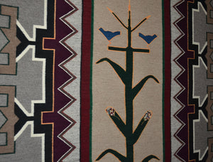 Tree of Life Pictorial Navajo Rug : Berlinda Nez Barber : Churro 174 : 48"  x 72" (4' x 6')