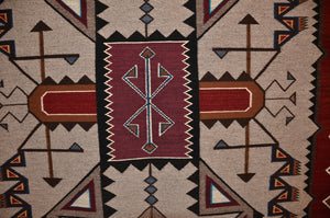 Teec Nos Pos Navajo Rug : Berlinda Nez Barber : Churro 2 : 72" x 120"