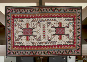 Teec Nos Pos Navajo Rug : Berlinda Nez Barber : Churro 2 : 72" x 120"