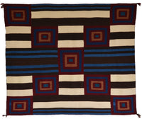 Manta : Navajo Weaving : Elena Teller : Churro 346 : 47" x 55" (3'11" x 4'7"), view 1