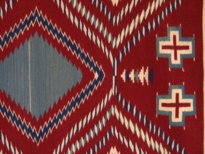 Serape Navajo Weaving : Laverta Marianito : Churro 425 : 62″ x 73″ - Getzwiller's Nizhoni Ranch Gallery