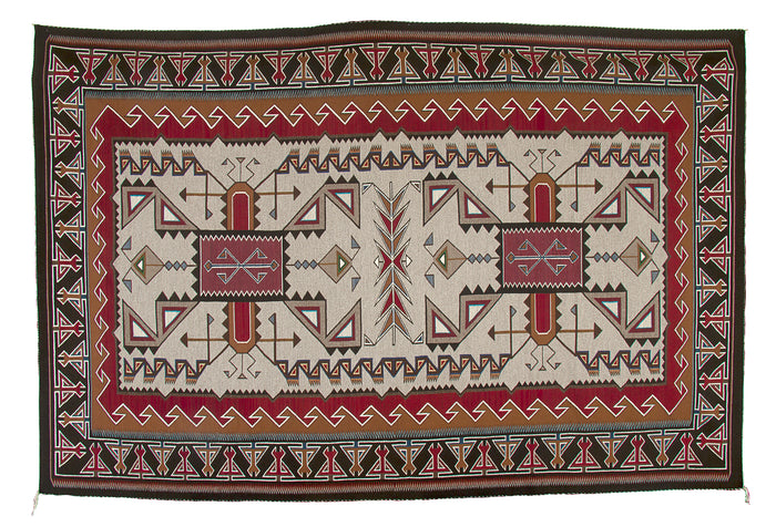 Teec Nos Pos Navajo Rug : Berlinda Nez Barber : Churro 21 : 72" x 120" (6' x 10')