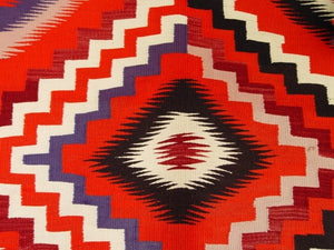 Germantown Optical Navajo Weaving : Historic : GHT 2203 : 49 1/2″ x 68″ - Getzwiller's Nizhoni Ranch Gallery