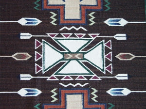 Teec Nos Pos Navajo Rug : Cara Gorman Yazzie : Churro 625 : 5'3" x 7'11" - Getzwiller's Nizhoni Ranch Gallery