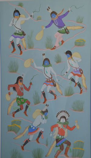 Painting - Navajo Ceremonial Night Chant : Harrison Begay Sr. - Getzwiller's Nizhoni Ranch Gallery