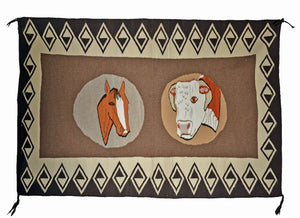 Native American Rugs : Vintage Ranch Pictorial : GHT 2315 : 38" x 57" - Getzwiller's Nizhoni Ranch Gallery