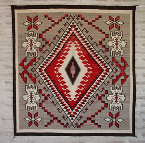 Ganado - Klagetoh Navajo Weaving : Historic : GHT 865 :  65″ x 70″ - Getzwiller's Nizhoni Ranch Gallery