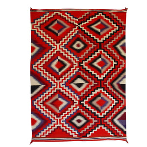 Germantown Optical Navajo Weaving : Historic : GHT 2203 : 49 1/2″ x 68″ - Getzwiller's Nizhoni Ranch Gallery