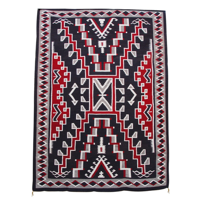 Crystal / Storm Pattern Navajo Weaving  : Historic : GHT 624 : 102" x 138" : (8′6" x 11'6")